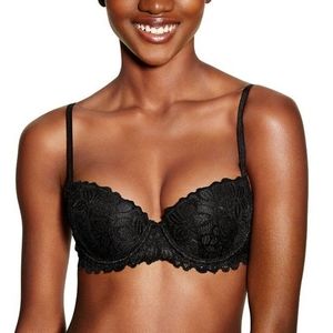 GUC 32DD PINK Black Lace Date Push Up